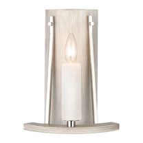 Elk Home 9-Inch Wide White Stone Sconce, Modern, Polished Nickel