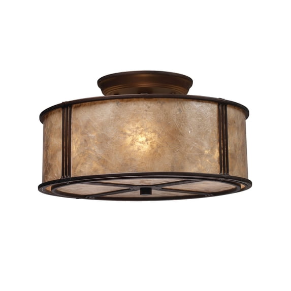 Elk Home Barringer 13'' Wide 3-Light Semi Flush Mount - Aged Bronze