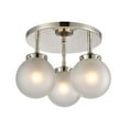 thumbnail image 1 of Elk Home Boudreaux 3 Light Semi Flush Mount, Modern, Polished Nickel, 1 of 5