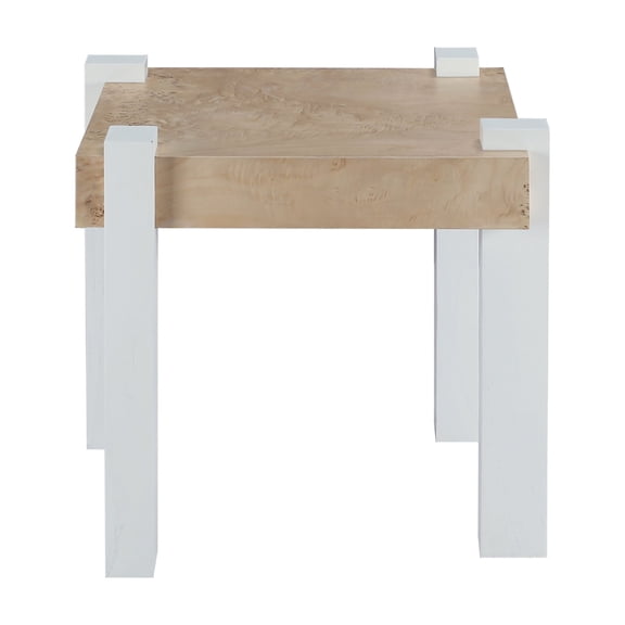 Elk Home Bromo Modern Accent Table, Bleached Burl Finish, Style for Entryway, Bedroom, Living Room
