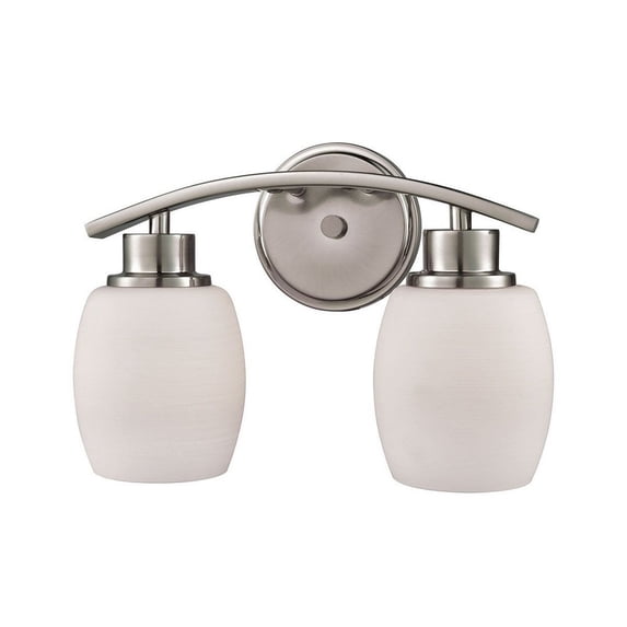 Elk Home - Casual Mission - Two Light Bath Vanity-Brushed Nickel Finish
