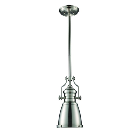 Elk Home Chadwick 7.5-inch Wide 1-Light Mini Pendant in Satin Nickel