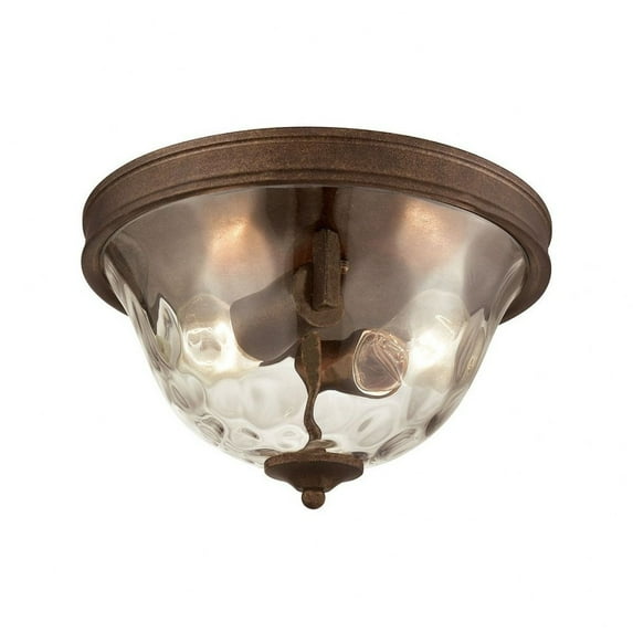 Elk Lighting 46028/2 Cheltham 2 Light 12" Wide Flush Mount Bowl Ceiling Fixture - Mocha