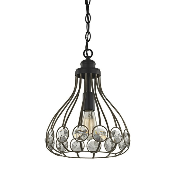 Elk Home Crystal Web 11'' Wide 1-Light Mini Pendant - Gold