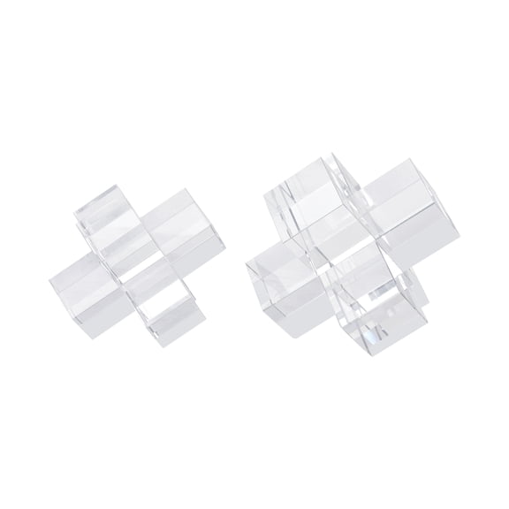 Elk Home Addition Modern/Contemporary Bookends, Clear Finish, Glam Style