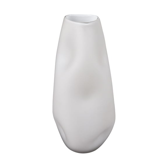 Elk Home Dent Coastal Small Vase in White Finish