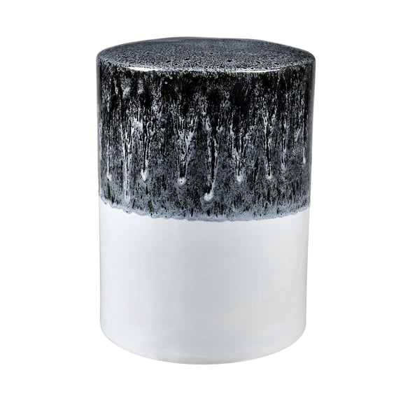 Elk Home Gallemore 13.25-Inch Wide Earthenware Stool in Gray Finish