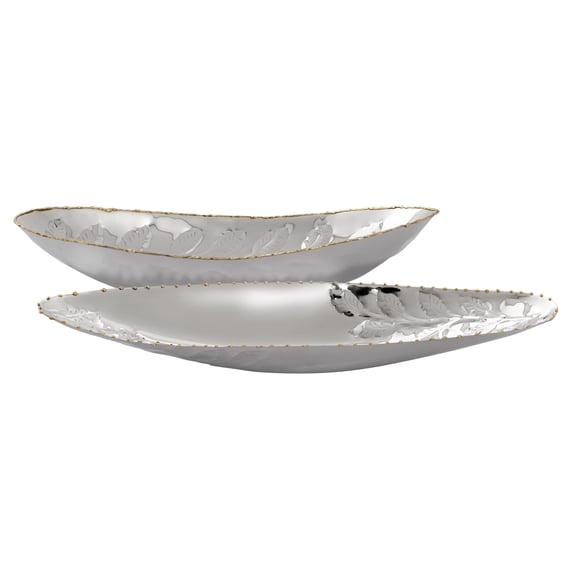 Elk Home Garza Traditional Steel Tray in Silver Finish