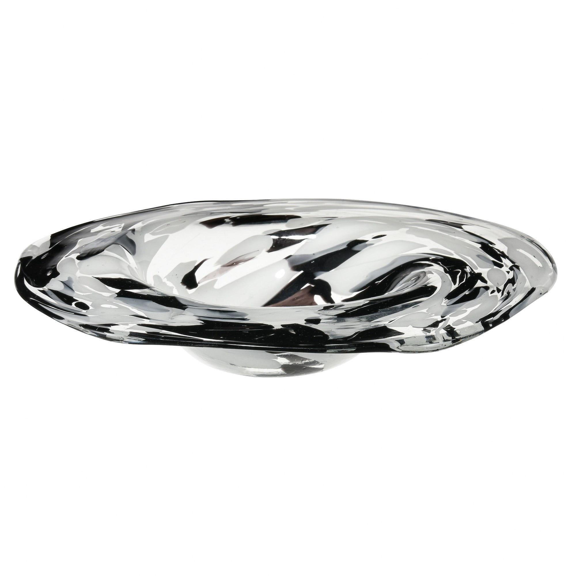 Elk Home Gisli Black and White Decorative Glass Bowl - Walmart.com
