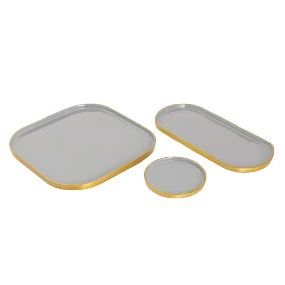 Elk Home Harward Traditional Resin Tray in Gray Finish