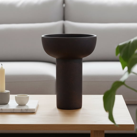 Elk Home Hawking 14-Inch Decorative Vase in Black, Scandinavian Style