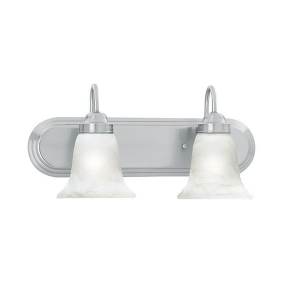 Elk Home Homestead 2-Light Brushed Nickel Vanity Light with Alabaster Glass