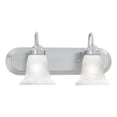 thumbnail image 1 of Elk Home Homestead 2-Light Brushed Nickel 18-Inch Wide Vanity Light with Alabaster Glass, 1 of 6