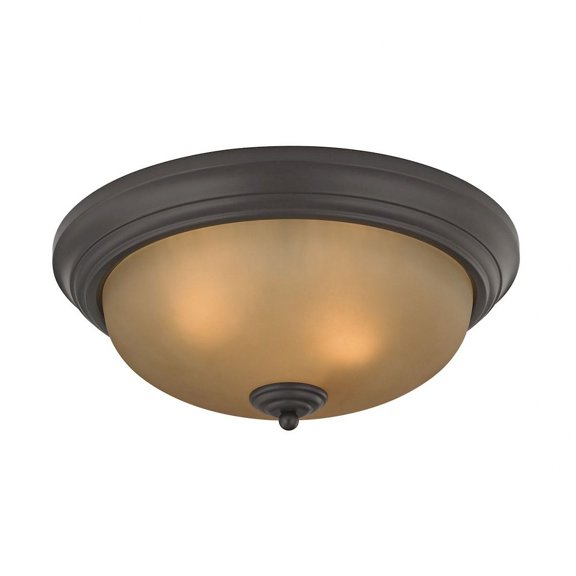 Elk Home - Huntington - Three Light Flush Mount-Oil Rubbed Bronze Finish