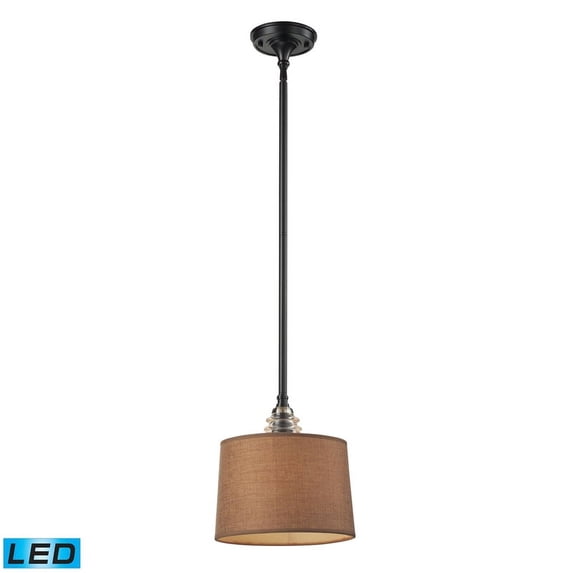 Elk Home - Insulator Glass - 11 Inch 13.5W 1 LED Pendant-Oiled Bronze Finish-LED