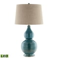 thumbnail image 1 of ELK Home Lara 1-Light Traditional Blue Ribbed Shades Table Lamp, 1 of 1