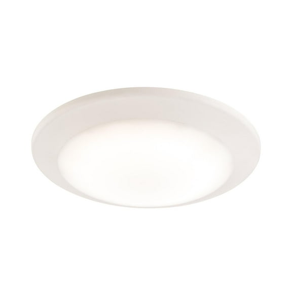 Elk-Home-MLE1550-5-30-Plandome - 6 Inch 18W 1 LED Flush Mount  Matte White Finish with White Poly