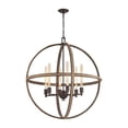 thumbnail image 1 of Elk Home Natural Rope 34" 6-Light Metal Chandelier in Oil Rubbed Bronze, 1 of 5