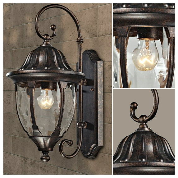 Elk Home Outdoor Glendale 1 Light Wall Sconce, Modern, Regal Bronze