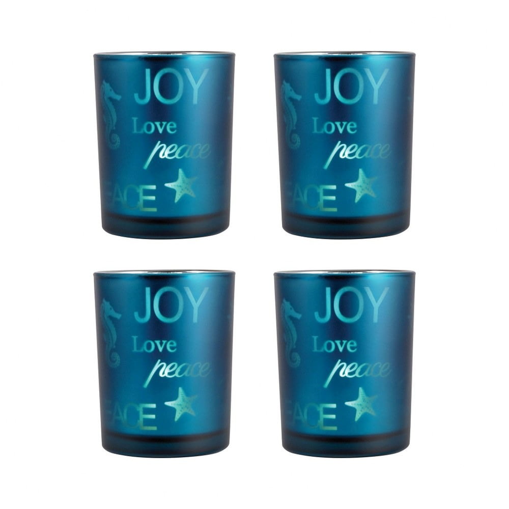 San Miguel Elegance 4-Piece Glass Pillar Candleholder Set