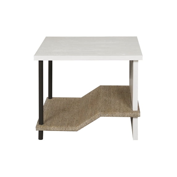 Elk Home Riverview Accent Table, Checkmate White Finish, Coastal Style for Entryway, Bedroom