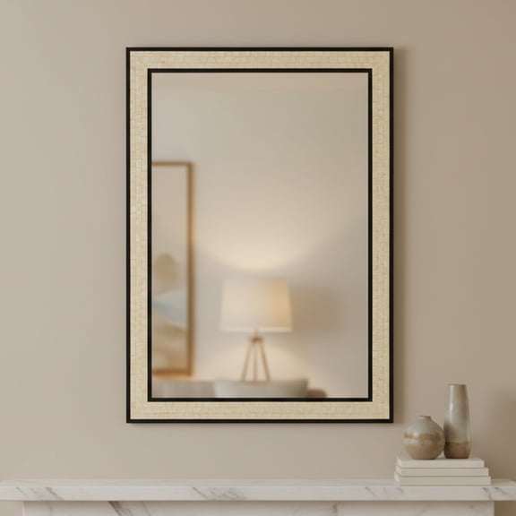 Elk Home Sana 30-Inch Wide Rectangular Mirror in White Finish, Traditional