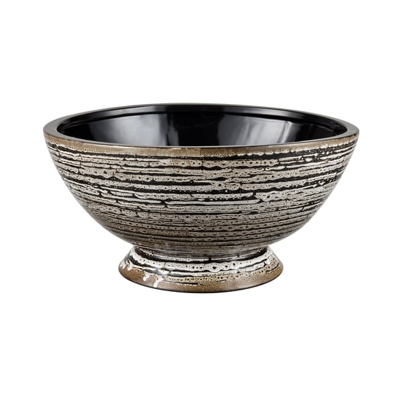 Elk Home Simone Eclectic Ceramic Bowl in Black Finish