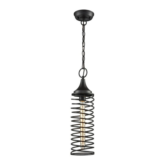 Elk Home Spring 5'' Wide 1-Light Mini Pendant - Oil Rubbed Bronze