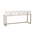 thumbnail image 1 of Elk Home Suite 63" 3-Drawer Transitional Wood Console Table in White/Gold, 1 of 2