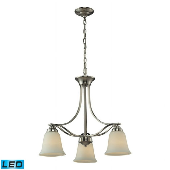 Elk Home - Three Light Chandelier -Traditional Installation