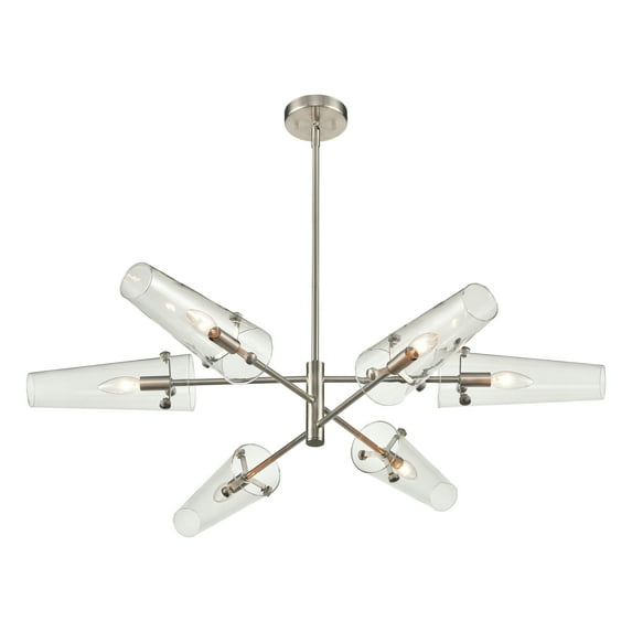 Elk Home Valante 39'' Wide 6-Light Chandelier - Satin Nickel