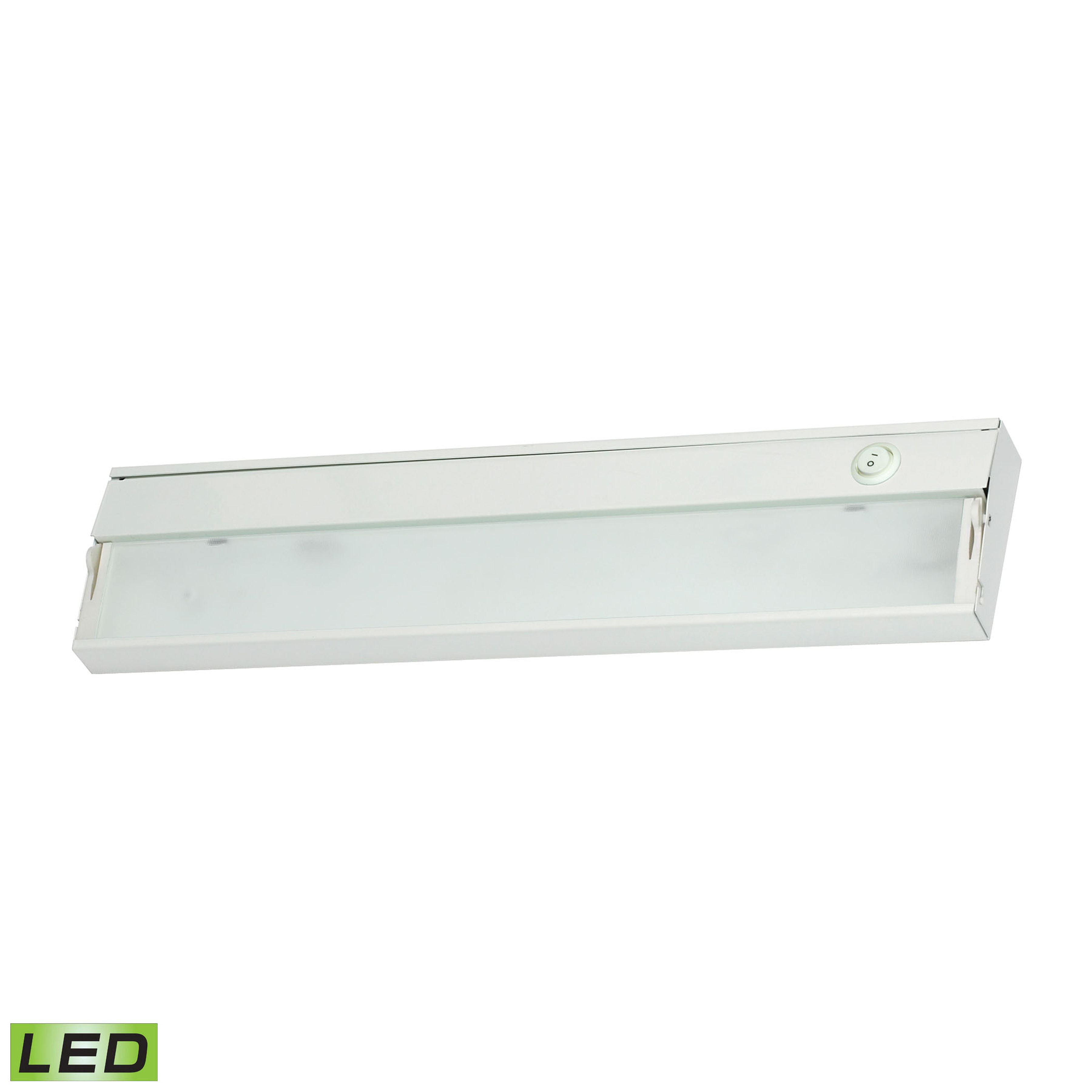 White LED 2-Light Under-Cabinet Fixture with Diffused Glass
