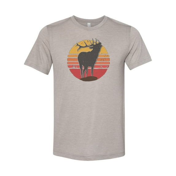 Elk Hunting Shirt, Elk Sunset, Bugling Elk Shirt, Unisex Fit, Gift For Him, Hunting Shirt, Bow Hunting Shirt, Elk Bugle, Father's Day Gift, Heather Stone, MEDIUM