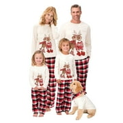 SUNLOUDY Elk Jammies Christmas Pajamas for Family Christmas Pjs Matching Sets for Couples Adults Kids Funny Holiday Sleepwear