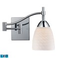 thumbnail image 1 of Elk Lighting Celina 1-Light Swingarm in Chrome and White Swirl Glass - LED, 1 of 2