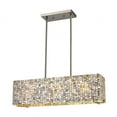 thumbnail image 1 of Elk Lighting-10553/3-Capri - Three Light Chandelier Gray Capiz Shells Satin Nickel Finish with Gray, 1 of 2