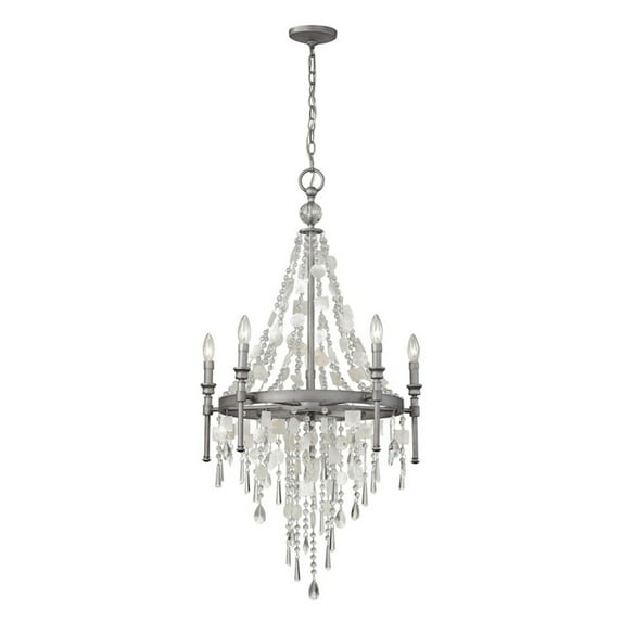 Elk Alexandra 5 Light LED Chandelier in Weathered Zinc 15933/5