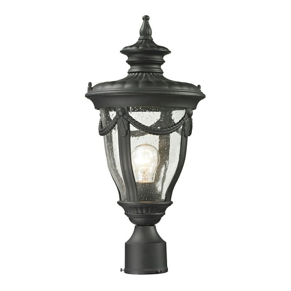 Elk Lighting Anise Textured Matte Black Post Mount w/ 1 Light 100W