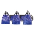 thumbnail image 1 of Vanity Bathbar-Bulb:Incandescent Bulb,Finish:Polished Chrome,Number of Lights:3,Shade:Sapphire, 1 of 4