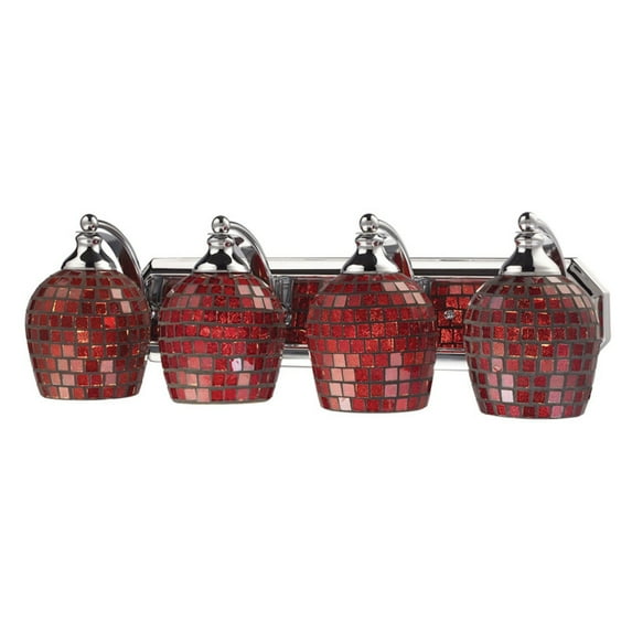 Vanity Bathbar-Bulb:LED Bulb,Finish:Aged Bronze,Number of Lights:4,Shade:Copper