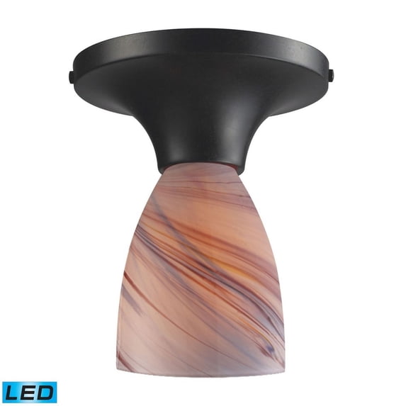 Elk Lighting Celina Dark Rust Semi Flush w/ 1 LED Light - 10152/1DR-CR-LED