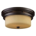 thumbnail image 1 of ELK Lighting Chadwick 2 Light LED Flushmount In Oiled Bronze And White Glass (66131-2-LED), 1 of 2