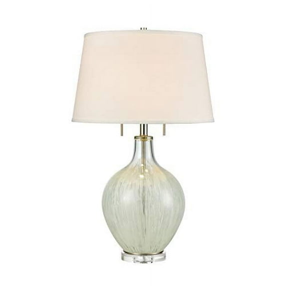 Elk Lighting D4285 Storms End 2-Light Table Lamp in Clear and White