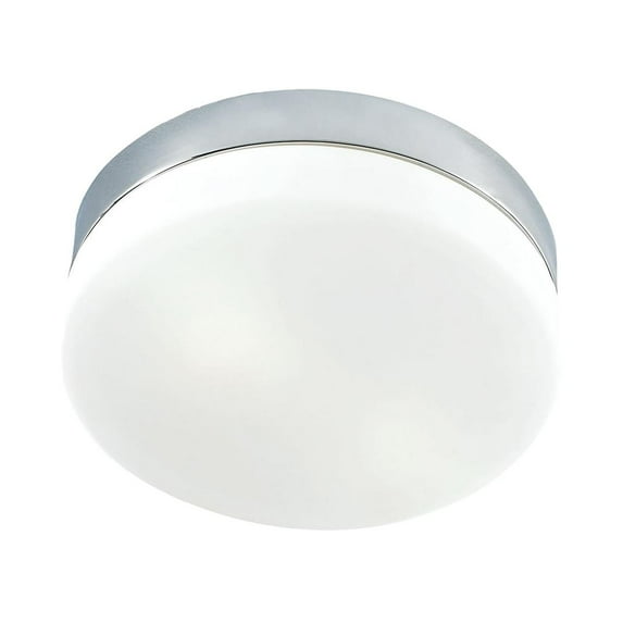 Elk Lighting FML1025-10-15 Disc LED Medium Flushmount Opal Glass/Chrome Finish Flush Mount