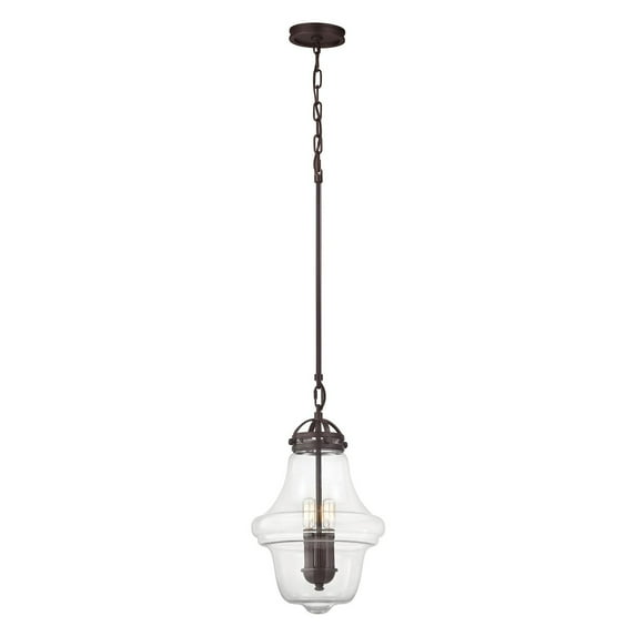 ELK Group International 67123-3 Gramercy Metal & Glass 3 Light Pendant, Oil Rubbed Bronze - 19 x 12 x 12 in.