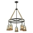 thumbnail image 1 of Hand Formed Glass 5 Light Chandelier in Oil Rubbed Bronze by Elk Lighting 10641/5CH in Bronze Finish, 1 of 1