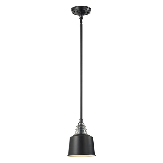 Insulator Glass Pendant-Bulb:Incandescent Bulb,Finish:Oiled Bronze
