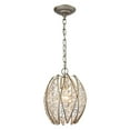 thumbnail image 1 of ELK Lighting Kumbaya 1 Light Pendant In Aged Silver, 1 of 2