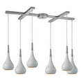 thumbnail image 1 of Elk Lighting 31340/6WH Lindsey 6 Light Pendant In White And Satin Nickel, 1 of 2