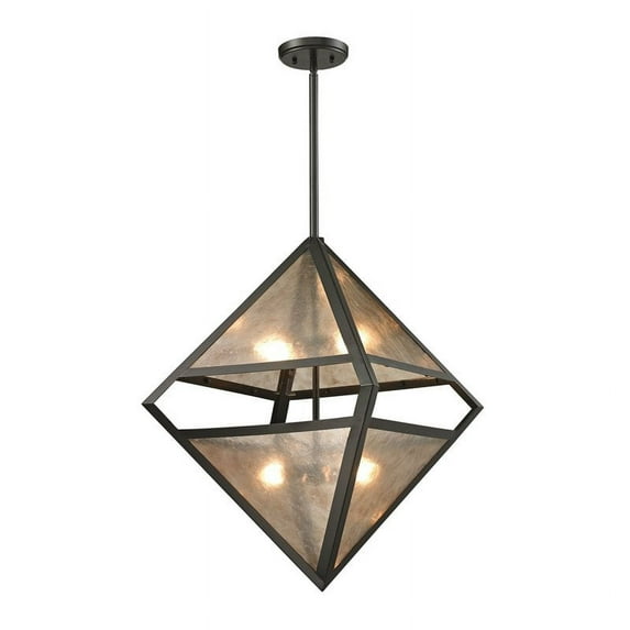 Elk Lighting Mica 4 Light Pendant in Oil Rubbed Bronze